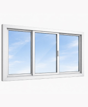 Раздвижное трехстворчатое окно