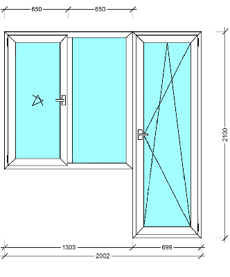 Балконный блок 2002x2100
